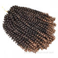 Extensiones de cabello con torsión primaveral de color Ombre mullidas de 8 "